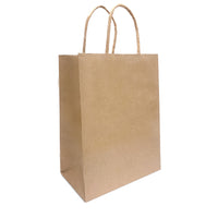 Reliabag - Sac En Papier Avec poignees Torsadees, Kraft, 5,3 po L X 3,5 po P X 8,5 po H, Paquet De 250-Fabrique en papier kraft de qualite superieure avec fond plat renforce.