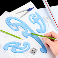 Staedtler French Curve, Set of 3-The easiest method for drawing irregular curves