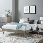 Modway Margo Wood Full Platform Bed Frame - Grey-Assembly Required