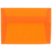 JAM Paper - Enveloppes d'invitation A2 en vélin translucide - 4,375 po x 5,75 po - Orange - paquet de 25 (PACV619)-Couleur : orange translucide.