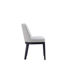 Manhattan Comfort Gansevoort 19" Modern Faux Leather Upholstered Dining Chair - Light Grey - Set of 2-Seat Height: 19.5
