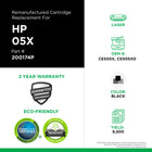 CIG CE505X HP 05X Remanufactured Toner Cartridge - High Yield - Black-6,500 Page Yield