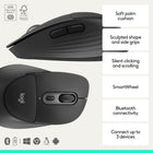 Logitech Signature Comfort Plus Combo MK880 Wireless Keyboard and Mouse Combo - Black - French-Simple connections: Wireless keyboard and mouse connect via Bluetooth pairing and switch between up to three devices with with Easy-Switch, an ideal keyboard and mouse setup for all-day use and versatility
