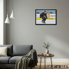 Ryan Nugent-hopkins Oilers Action - Framed Canvas - 31" x 22"-Ready to hang - arrives fully assembled