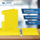 Davis Group Premium Economy Binder - D Ring - 2" - Yellow - 6 Pack-Ideal for Conferences, Reference, Colleges & Universities