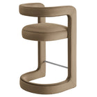 Modway Winslow Performance Velvet Counter Stool - Taupe-Fully Assembled