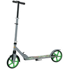 Qaba Kick Scooter with Adjustable Height, 200mm Big Wheel - Green-Four height adjustments cater to growing children for years 
