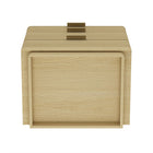 Manhattan Comfort Payton 26" Modern Nightstand 2-Piece Set - Natural Oak/Gold-30 Day Limited Manufacturer's Warranty