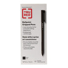TRU RED Ballpoint Gripped Pen – 1.0 mm – Black – 12 Pack-Ballpoint stick pen for clean, consistent writing