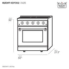 Kucht 30" KDF Series Pro Style Propane Gas Dual Fuel Range - Stainless Steel/Blue-Electronic ignition system with auto re-ignition improves safety by minimizing the risk of gas leaks and ensuring consistent flame control