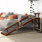 PawHut - Rampe pour chien en bois 73 po de long pour grands chiens - brun-Fabriquée en bois de pin pour une longue durabilité 