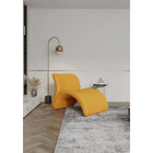 Manhattan Comfort - Rosebud fauteuil d’appoint moderne de 30,3 po en mélange de laine jaune, lot de 2-Chaise longue d’appoint abstraite distinctive conçue par la langue moderne