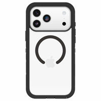 OtterBox Defender Pro XT Clear Compatible with MagSafe Case and Holster for iPhone 17 Pro Max - Dark Side Black-Precision designed opening for easy interaction with Camera Control without compromising on protection