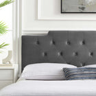 Modway Juliet Tufted Performance Velvet Full/Queen Headboard - Charcoal-Dense Foam Padding