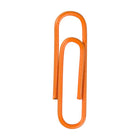 JAM Paper Colourful Standard Paper Clips - 1"- Orange - 100 Pack-Quantity: 100 per Box | Packed in a reusable clear box to keep your desktop or your desk drawer organized