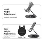 Uncaged Ergonomics RISE Swivel Adjustable Laptop & Phone Stand Riser Bundle - Silver-Laptop Swivel stand is compatible with devices that are 10-15.6 inches wide and can hold 19 pounds. 