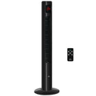 HOMCOM 46" H Freestanding Tower Fan for Home with Oscillating and 12H Timer - Black-Features 3 modes (Normal, Natural, Sleep) and 3 speeds (High, Medium, Low) 