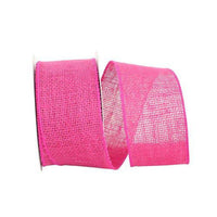JAM Paper - Ruban en toile de jute à bords filaires - 2 1/2" de large x 10 m - Rose fuchsia-Couleur : Fushia