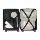 Reebok - Collection Captain Valise de cabine à Coque Rigide 21.50 po - Rose-Poignée télescopique avec hauteurs de verrouillage à plusieurs niveaux