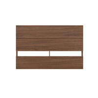 Nexera Panel Headboard - Queen Size - Walnut-2 horizontal panels give the headboard a modern plank effect