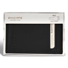 Champs - Porte-cartes Mag Hybride en cuir Onyx - Noir-Signature Champs en relief