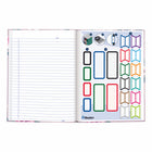 Blueline Fashion Collection A9 Hardcover Notebook - 9-1/4" x 7-1/4" - Lavender Floral-Space to write in date and page number