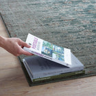 Modway Hesper Distressed Contemporary Floral Lattice Area Rug - 8 ft W x 10 ft L - Teal Beige/Brown-Two-Ply Polypropylene Yarn