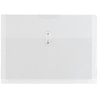 JAM Paper Enveloppes en plastique fini métallique avec fermeture à bouton et ficelle, 9 3/4 x 13 po, claires, paq./12-Transparent