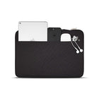 JCPal Nylon Business Style Sleeve for 13" MacBook Air, MacBook Pro - Black-Water Resistant Nylon Outer