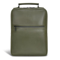 Champs Onyx Leather Compact Backpack - Khaki-CHAMPS Onyx Collection Compact Backpack