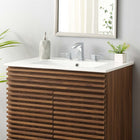 Modway Cayman 30" Bathroom Sink - White-8-Inch Centerset Faucet Holes