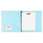 JAM Paper Plastic 1" 3-Ring Binder - Light Blue-Quantity: Sold Individually | Made to be long lasting and resist tearing or bending, easy to clean.
