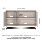 Hudson&Canal Brighton 48"W Buffet Table - Alder White-8