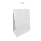 Reliabag - Sac En Papier Avec poignees Torsadees, Blanc, 13 po L X 7 po P X 17 po H, Paquet De 100-Fabrique en papier kraft blanc de qualite superieure avec fond plat renforce.