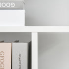 HOMCOM - Bibliothèque géométrique en bois à 6 niveaux - blanc-Assemblage requis 