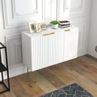 HOMCOM 35.4" L Accent Cabinet - White-Soft close avoid accident injuries and ensure smooth opening and close
