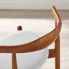 Modway - Stalwart Restauration Fauteuil d’appoint - Blanc noyer foncé-Capacité de poids : 300 livres
