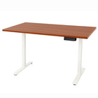 Ezywork 48" Electric Height Adjustable Standing Desk - White Frame/Dark Walnut Table Top-Whole piece table top 1" thick