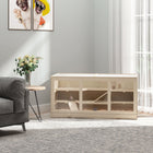 PawHut - Cage en Bois pour Hamster ou Rat avec Glissière et Bac - Bois Naturel-Structure solide en bois et en sapin
