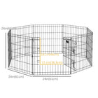 PawHut - Cage d'Exercice Pliable en Métal-Montage facile et aucun outil requis pour l'assemblage