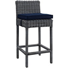Modway - Summon Terrasse extérieure Tabouret de bar Sunbrella  - Marine en toile-Tissu Sunbrella durable