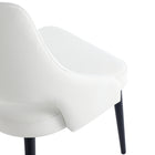 Manhattan Comfort Tremont 21.7" Modern Leatherette Upholstered Dining Chair - White-Features High Density Foam Filled For Comfort and Durability