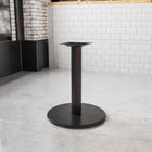 Flash Furniture – Pied de table de restaurant en fonte d’acier 24 po, base ronde, colonne hauteur table 4 po de diam., noir-Base de table de restaurant