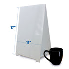 Flipside Premium Corrugated Plastic Dry Erase Tabletop Marquee Easel - 11" x 17" - 2 Pack-Measuring at a compact 11" x 17", our countertop easel strikes the perfect balance between compact size and effective display area for a variety of uses.