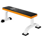 Soozier Multipurpose Workout Weight Bench Flat Barbell Bench Home Gym Utility Board-Heavy duty, sturdy powder coated steel frame 