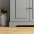 HOMCOM 45.3" L Sideboard Buffet Cabinet - Grey-Anti-tipping design helps prevent it from falling over