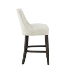 Manhattan Comfort - Beever tabouret de comptoir moderne 48 cm en chenille crème rembourré-Hauteur du siège : 27,4 po
