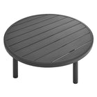 Modway Terrace 35" Outdoor Patio Aluminum Round Coffee Table - Graphite-Assembly Required