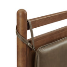 Modway - Leni King Size Cuir et bois véganes Cadre de lit à plateforme jumelée - Noyer-8