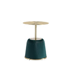 Manhattan Comfort Anderson 15.75" Modern Leatherette Upholstered End Table - Green-Modern End Table for Living Room Use
